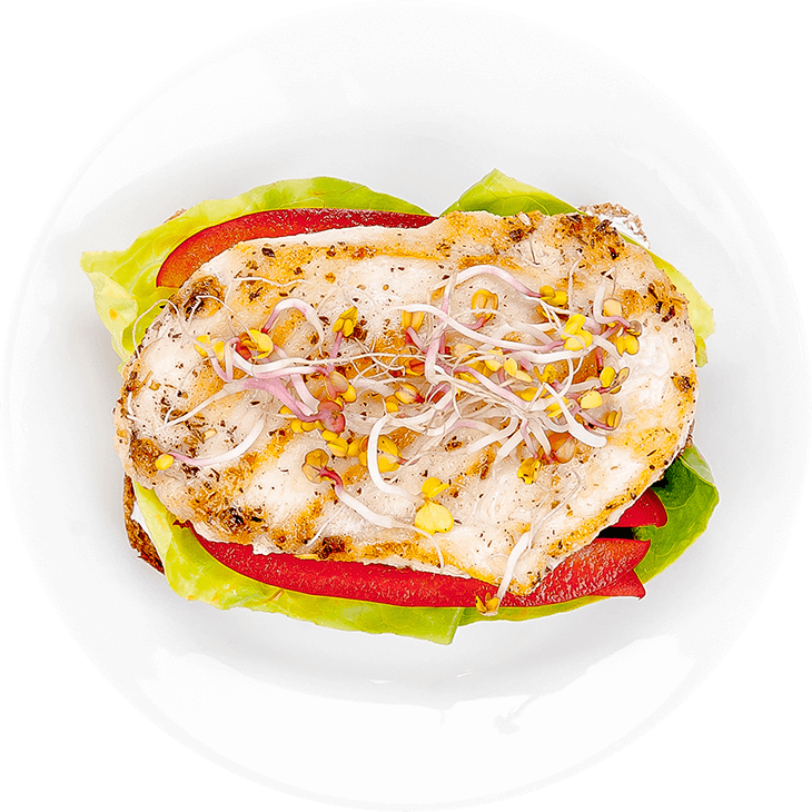 Sandwiches mit gegrilltem Hähnchen und Paprika 