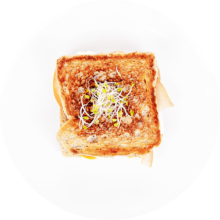 Toast with mozzarella cheese and tomato