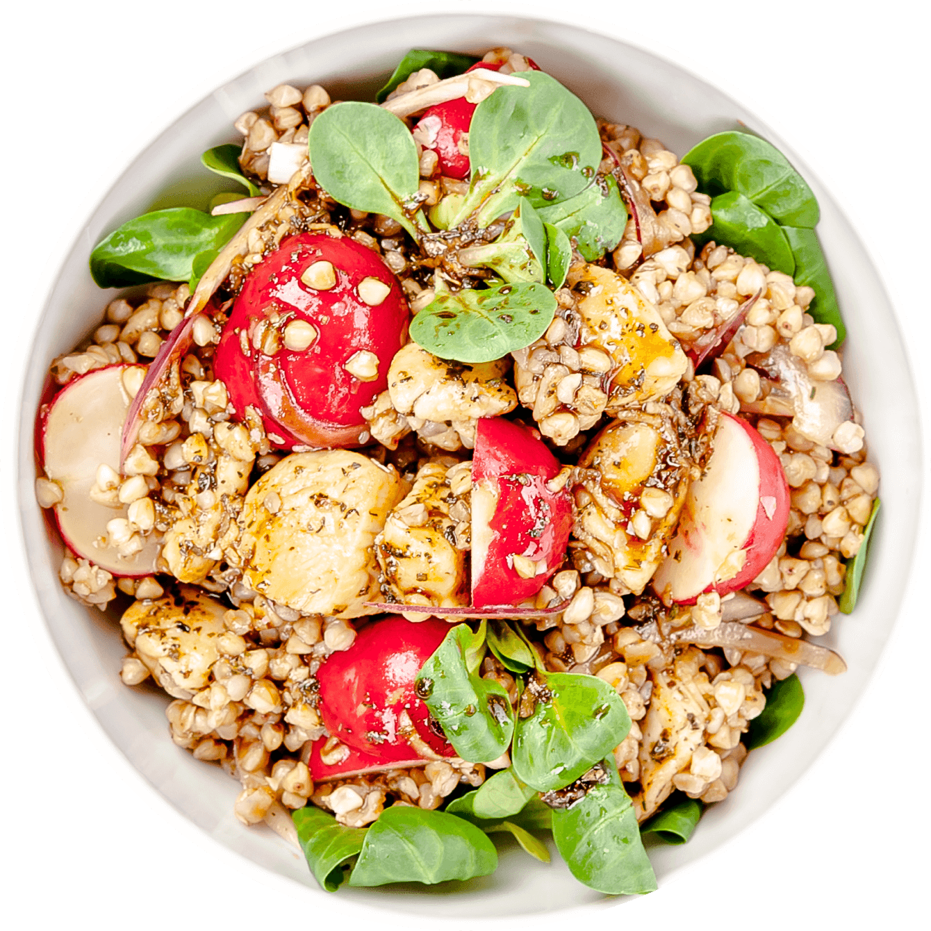 Groats with fruit from an online dietitian