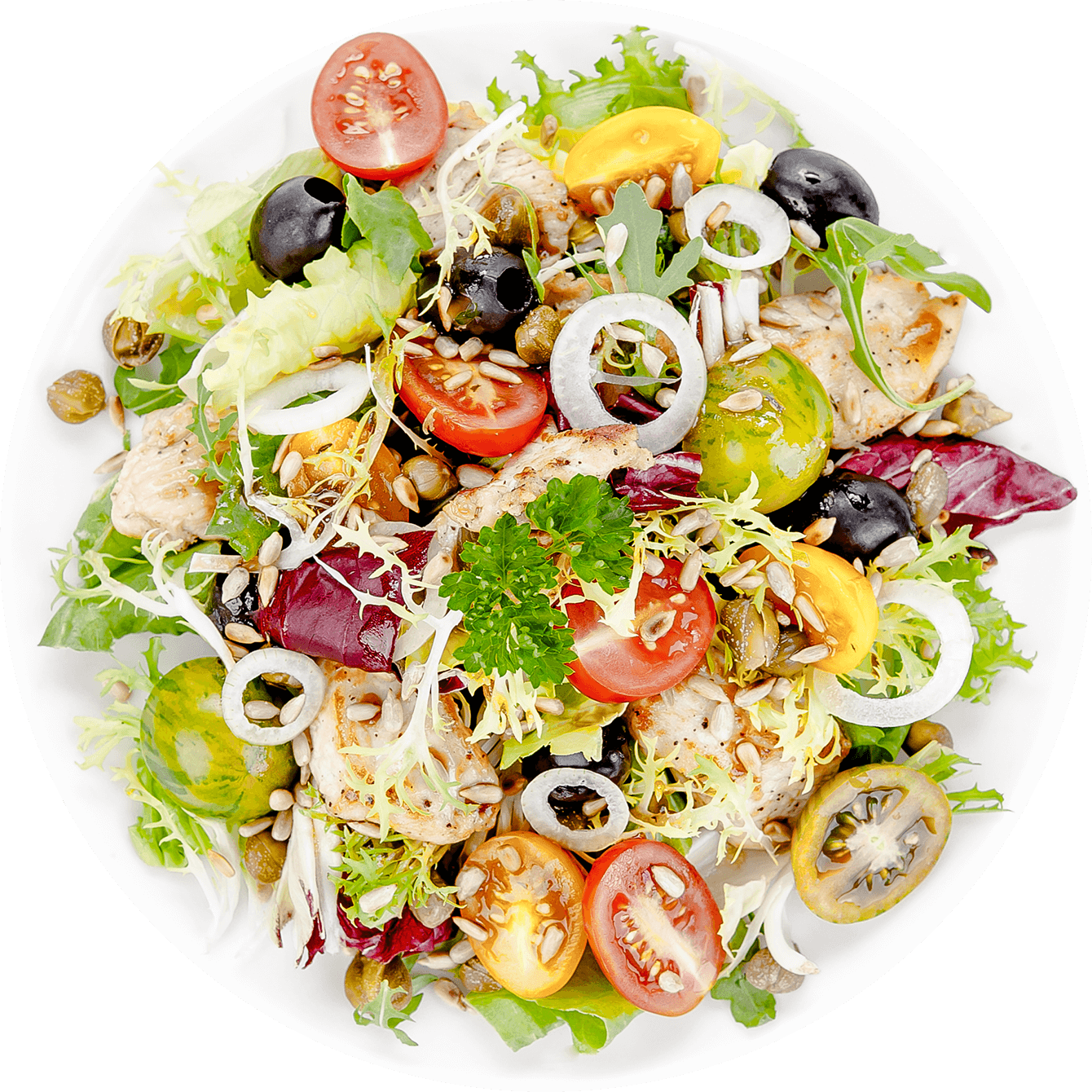 Ensalada en una dieta para adelgazar