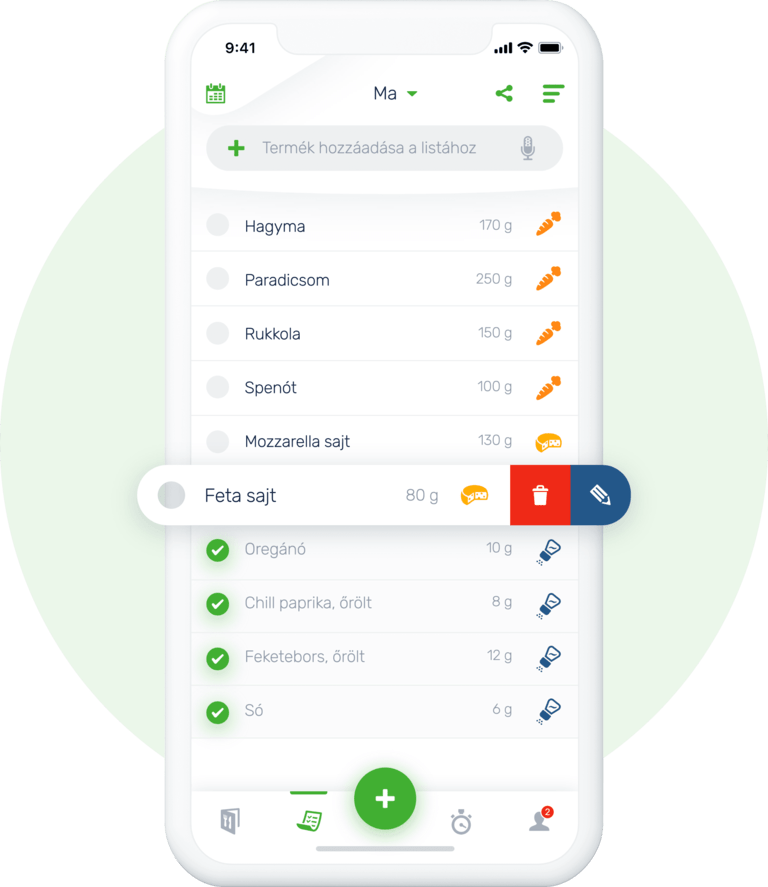 Egészséges bevásárlólista
