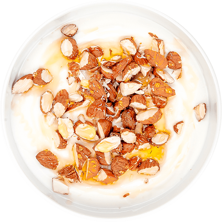 Yoghurt with almonds and honey
