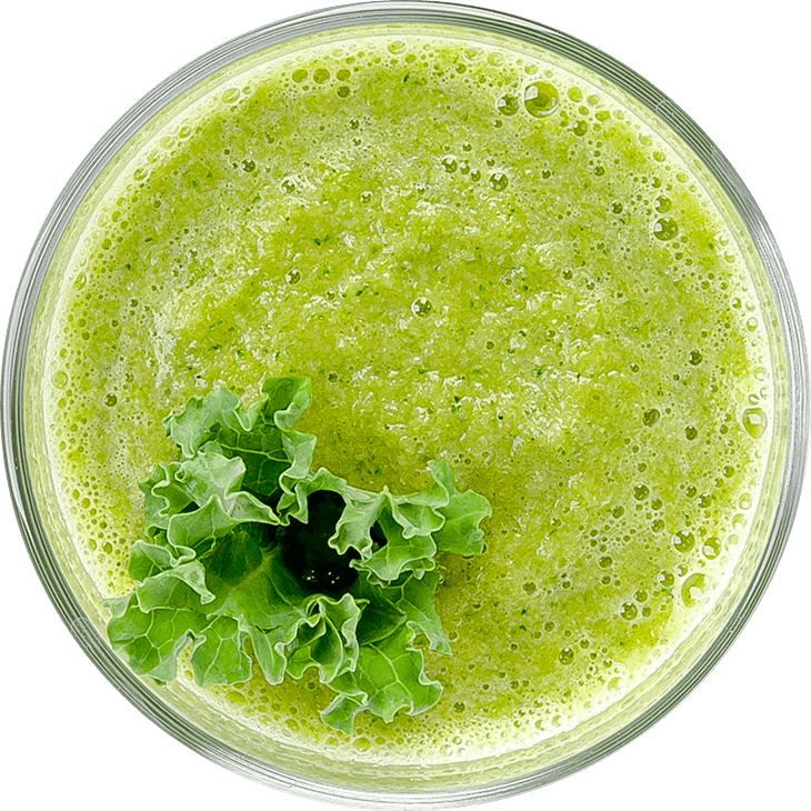 Cleansing smoothie with broccoli and kale