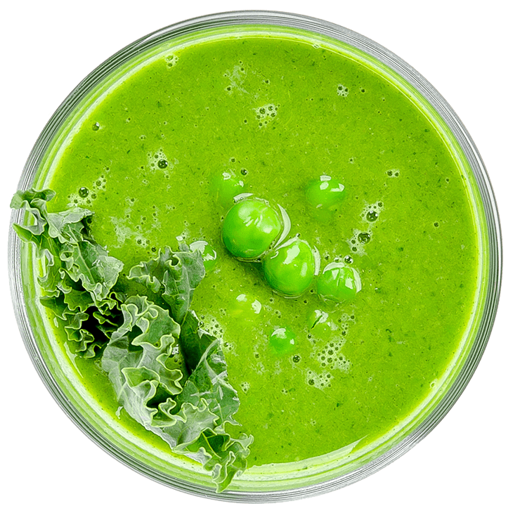 Energy smoothie with garden peas