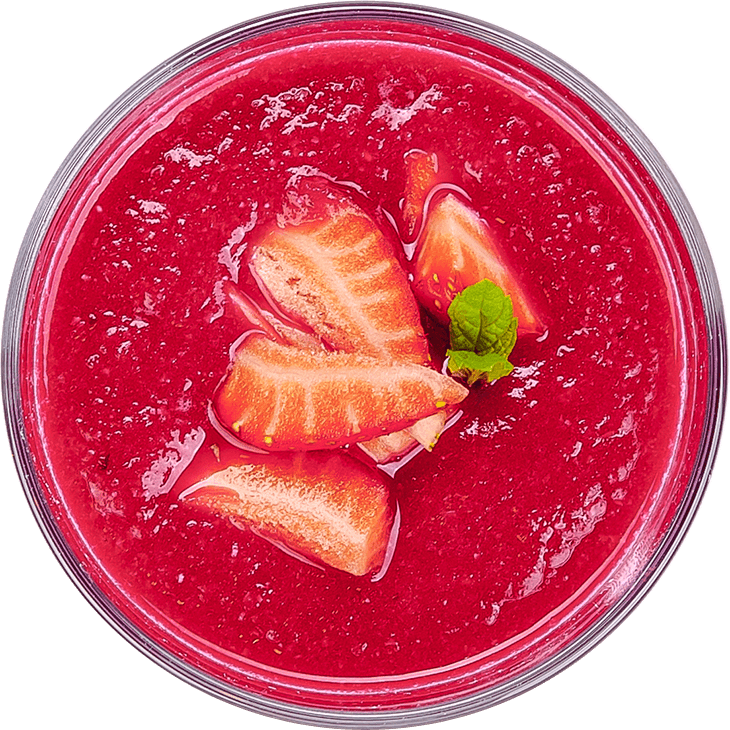 Smoothie with beetroot and strawberries