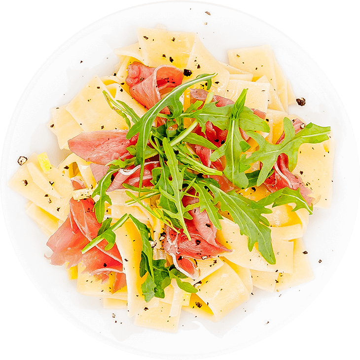 Pappardelle with Parma ham