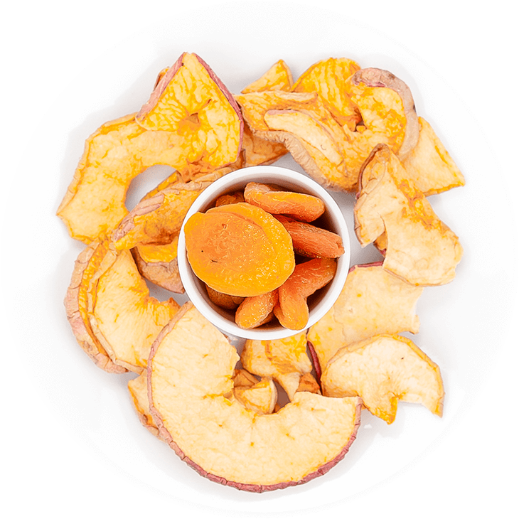 Snack - dried apricots, dried apples