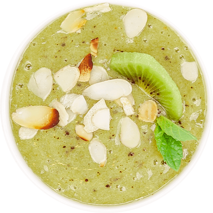 Avocado, kiwi and banana mousse